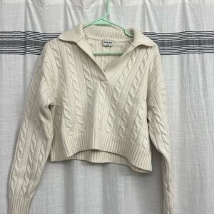Sunday Best from Aritzia Cable Knit Cream Sweater